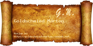 Goldschmied Márton névjegykártya