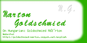 marton goldschmied business card